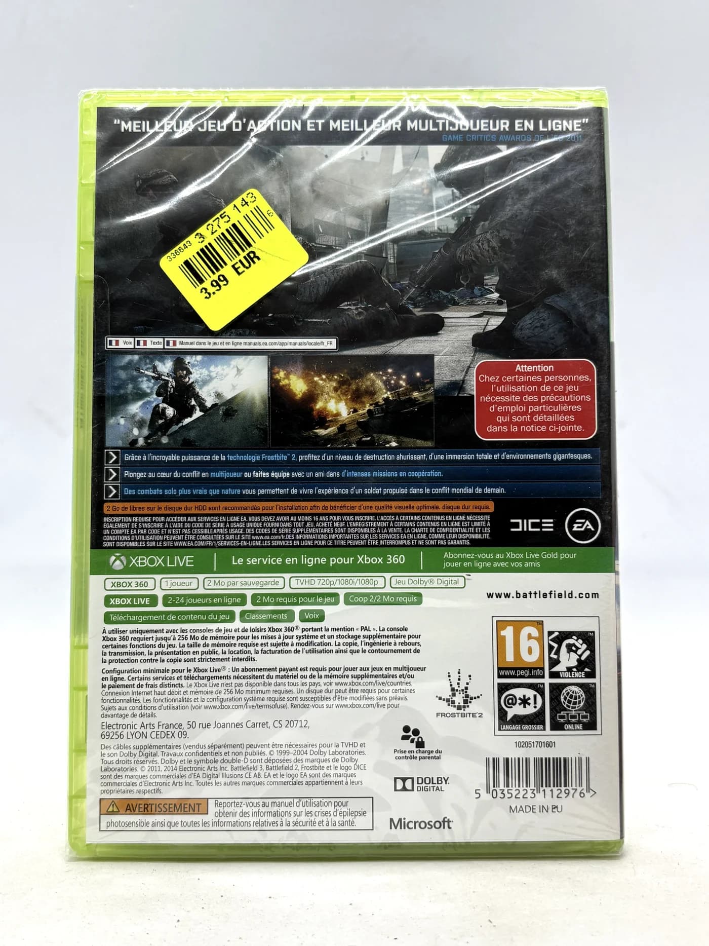 Battlefield 3 Xbox 360 (Brand New & Sealed)