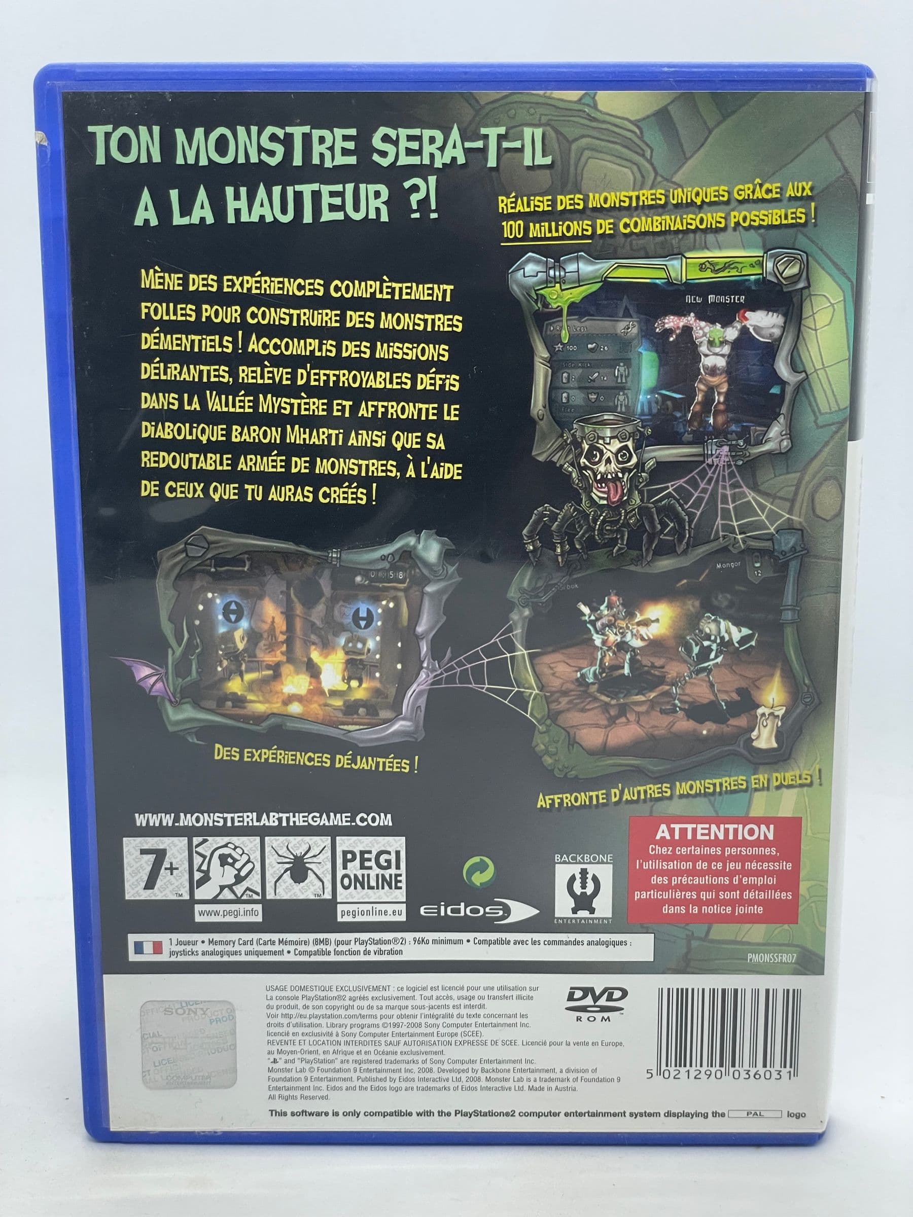 Monster Lab PS2 - PlayStation 2 (SLES 55169) | RetroBroker