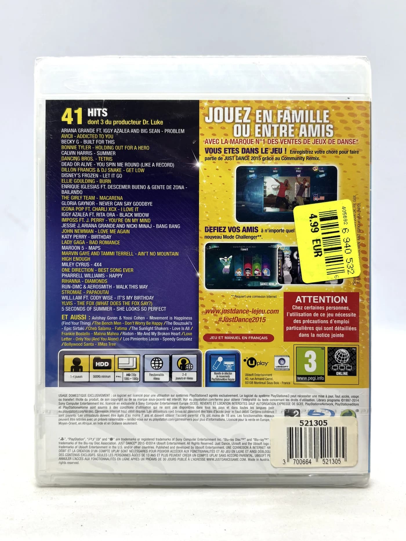 Just Dance 2015 PS3 (Brand New & Sealed)