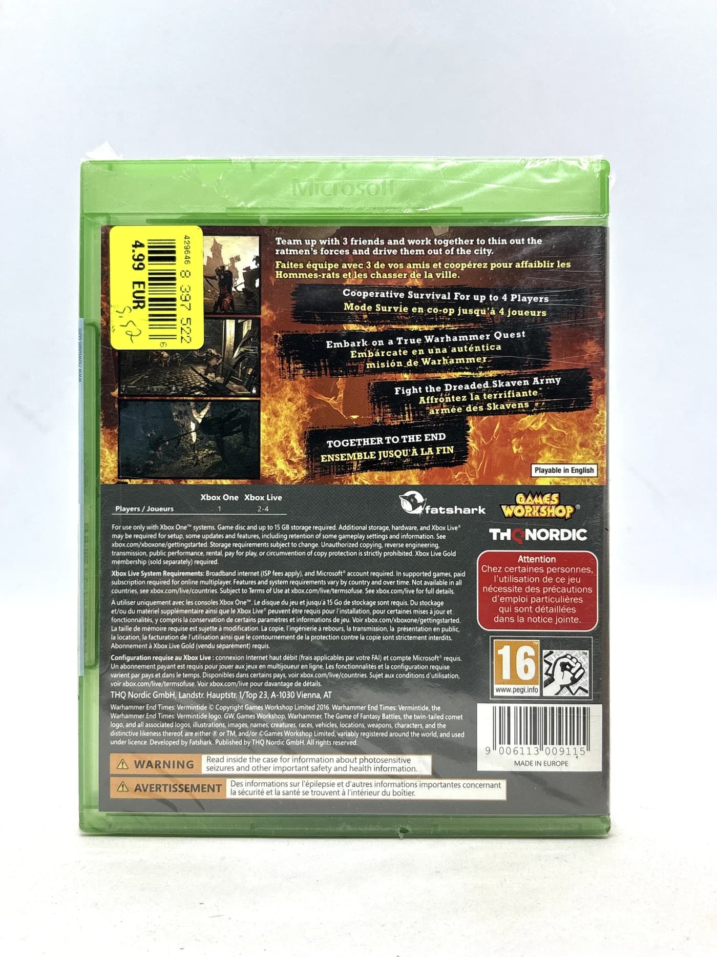 Warhammer Vermintide Xbox One (New & Sealed)