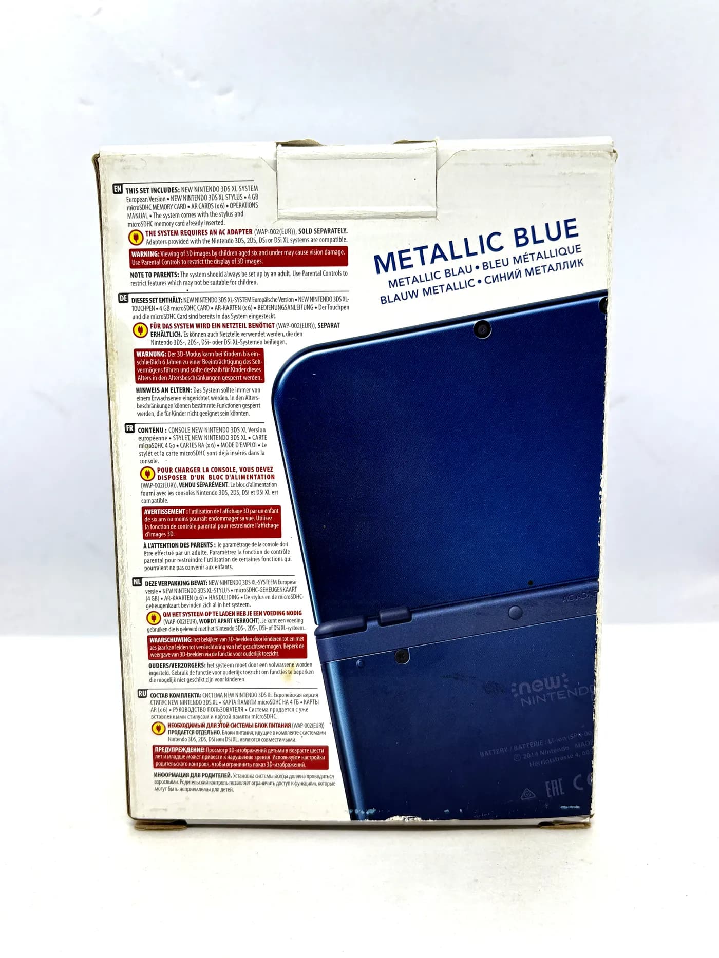 New Nintendo 3DS XL Metallic Blue Console Complete in Box (Top IPS)