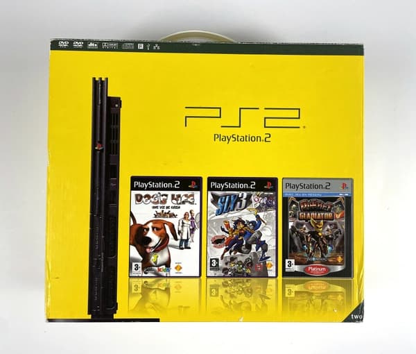 PlayStation 2 PS2 Triple Game Pack Console SCPH-77004 Complete