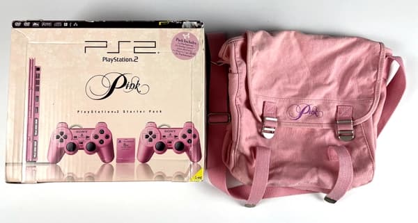 PlayStation 2 PS2 Slim Pink Console SCPH-77004 + Bag Unikat Complete