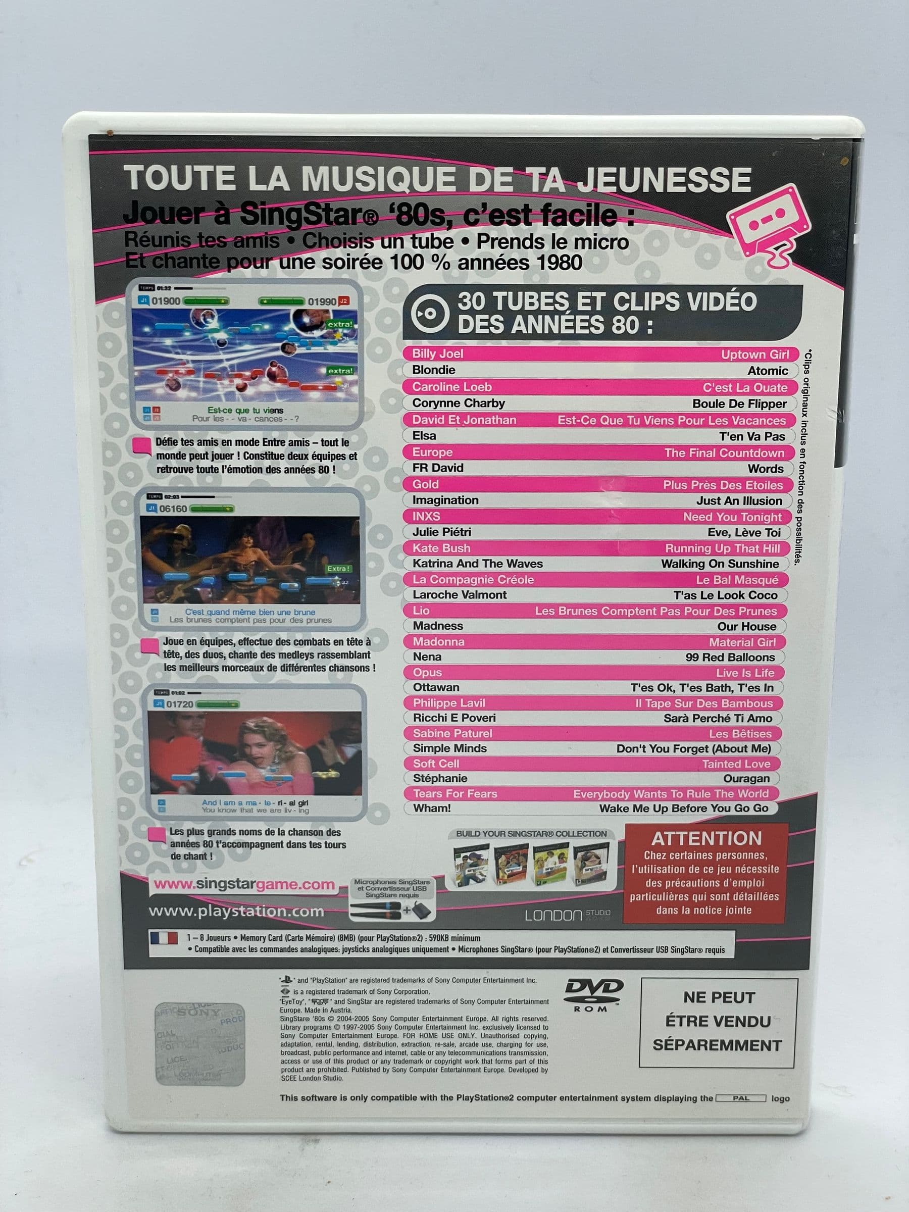 Singstar '80s PS2 (FR)