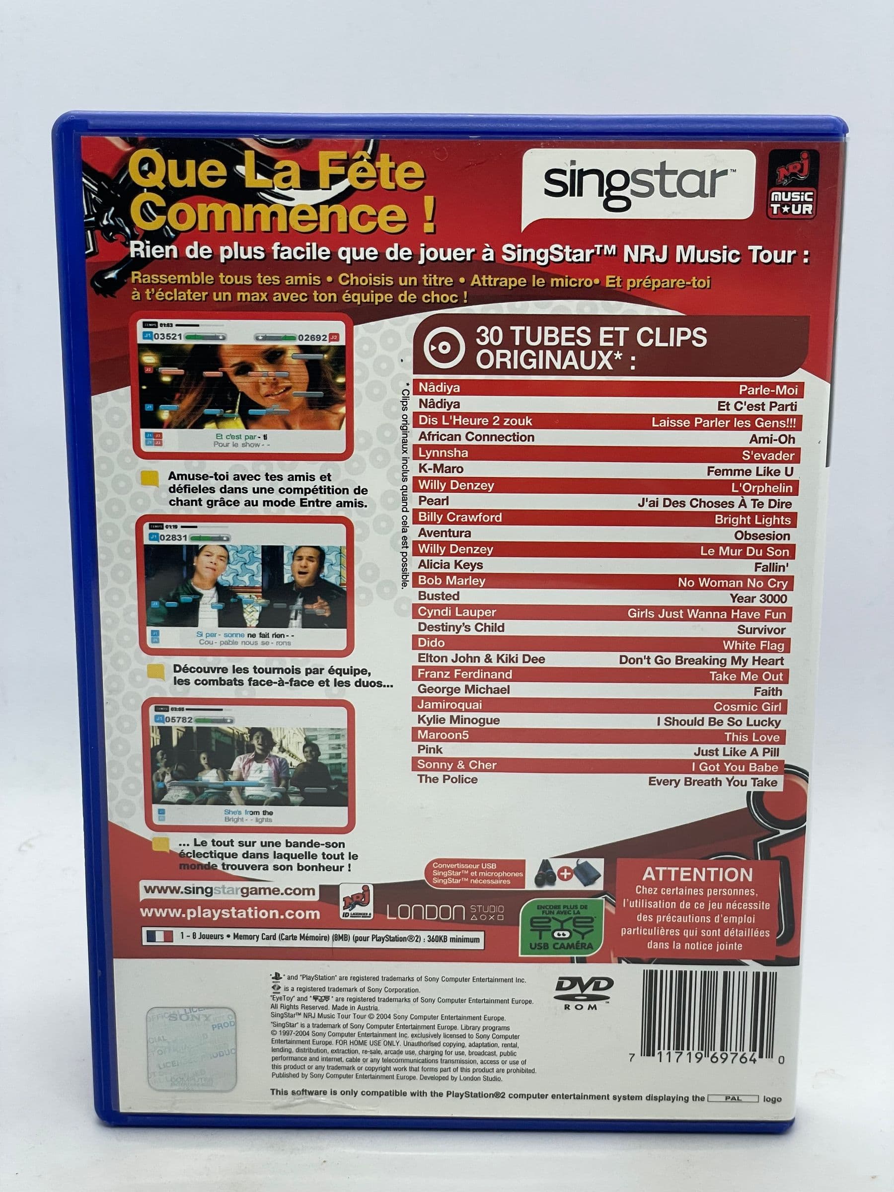 SingStar NRJ Music Tour PS2 (FR)