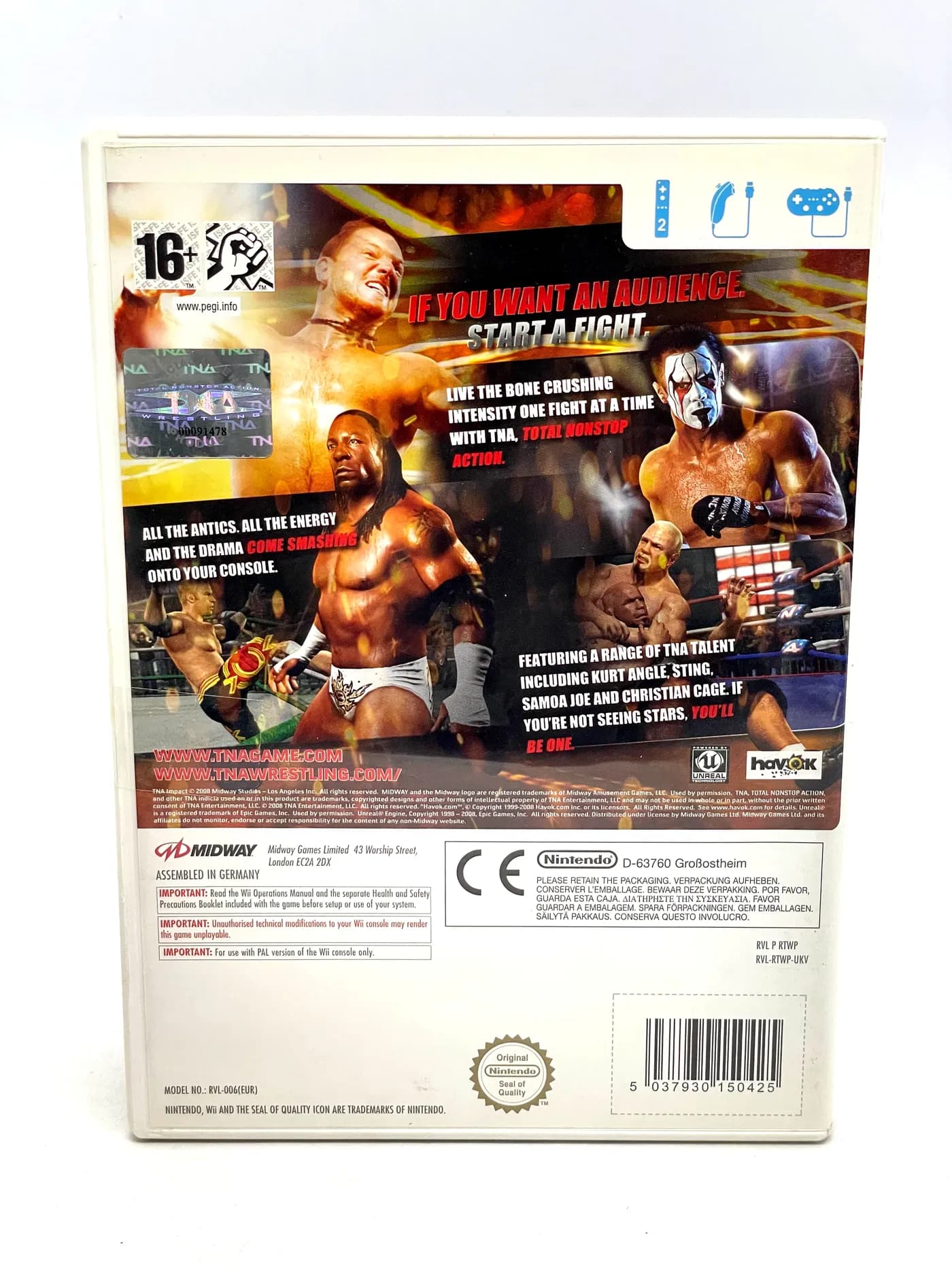 TNA Impact Total Nonstop Action Wrestling Nintendo Wii