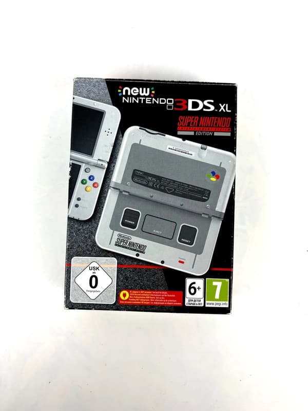 New Nintendo 3DS XL Super Nintendo Edition Console PERFECT Complete Set