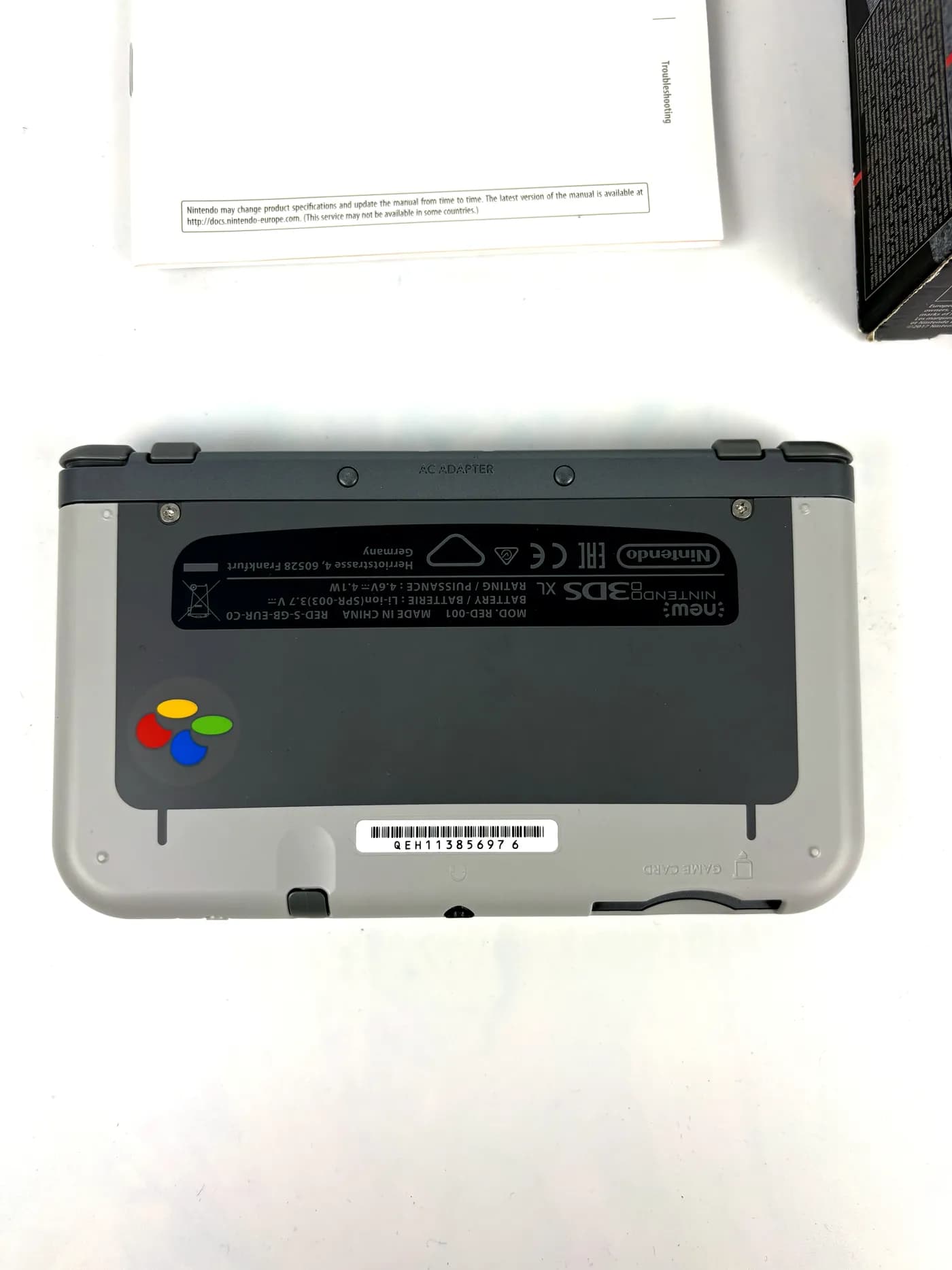New Nintendo 3DS XL Super Nintendo Edition Console PERFECT Complete Set