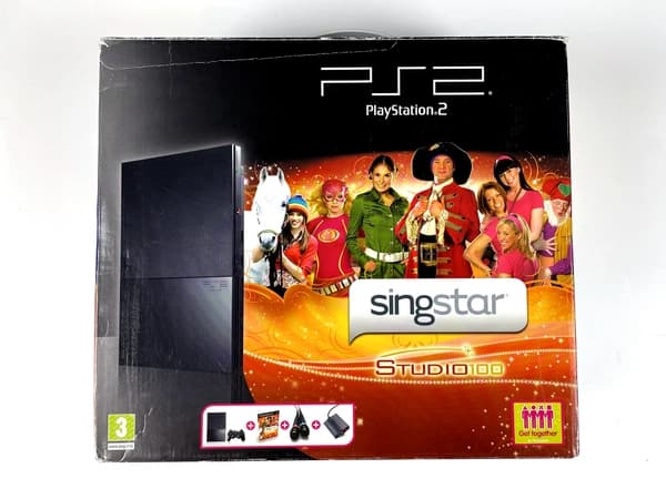 PlayStation 2 PS2 Slim Singstar Studio 100 Pack SCPH-90004 Console Set