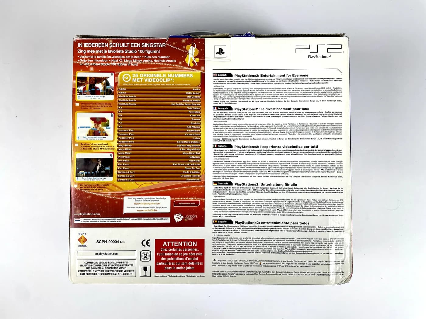 PlayStation 2 PS2 Slim Singstar Studio 100 Pack SCPH-90004 Console Set