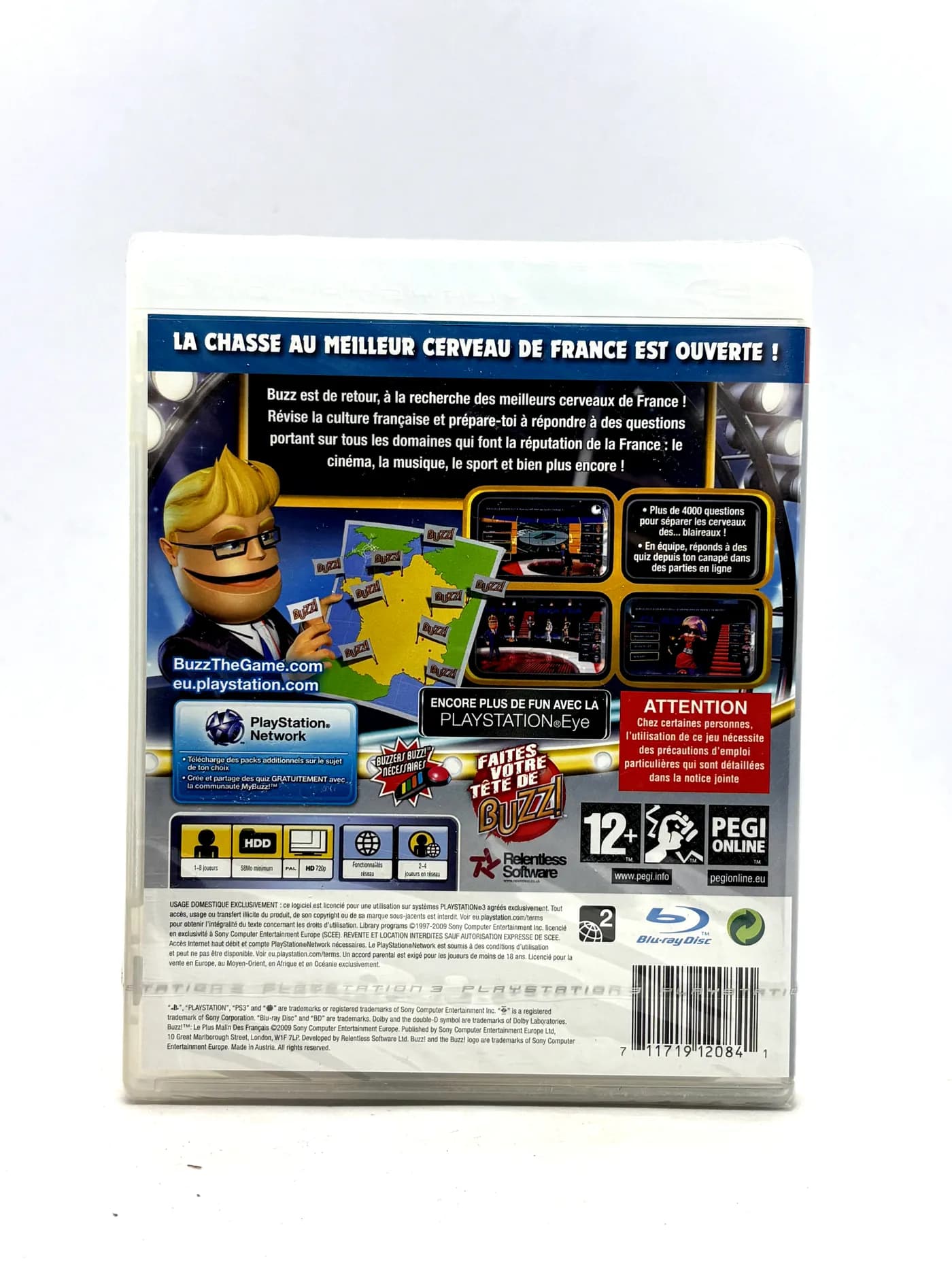 Buzz Le Plus Malin Des Francais PS3 (FR) (New and Sealed)