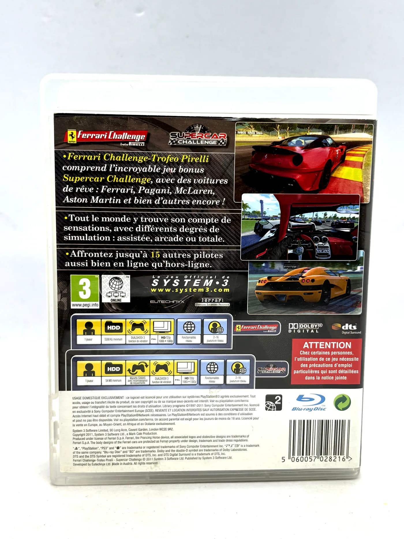 Ferrari Challenge Trofeo Pirelli with Supercar Challenge PS3