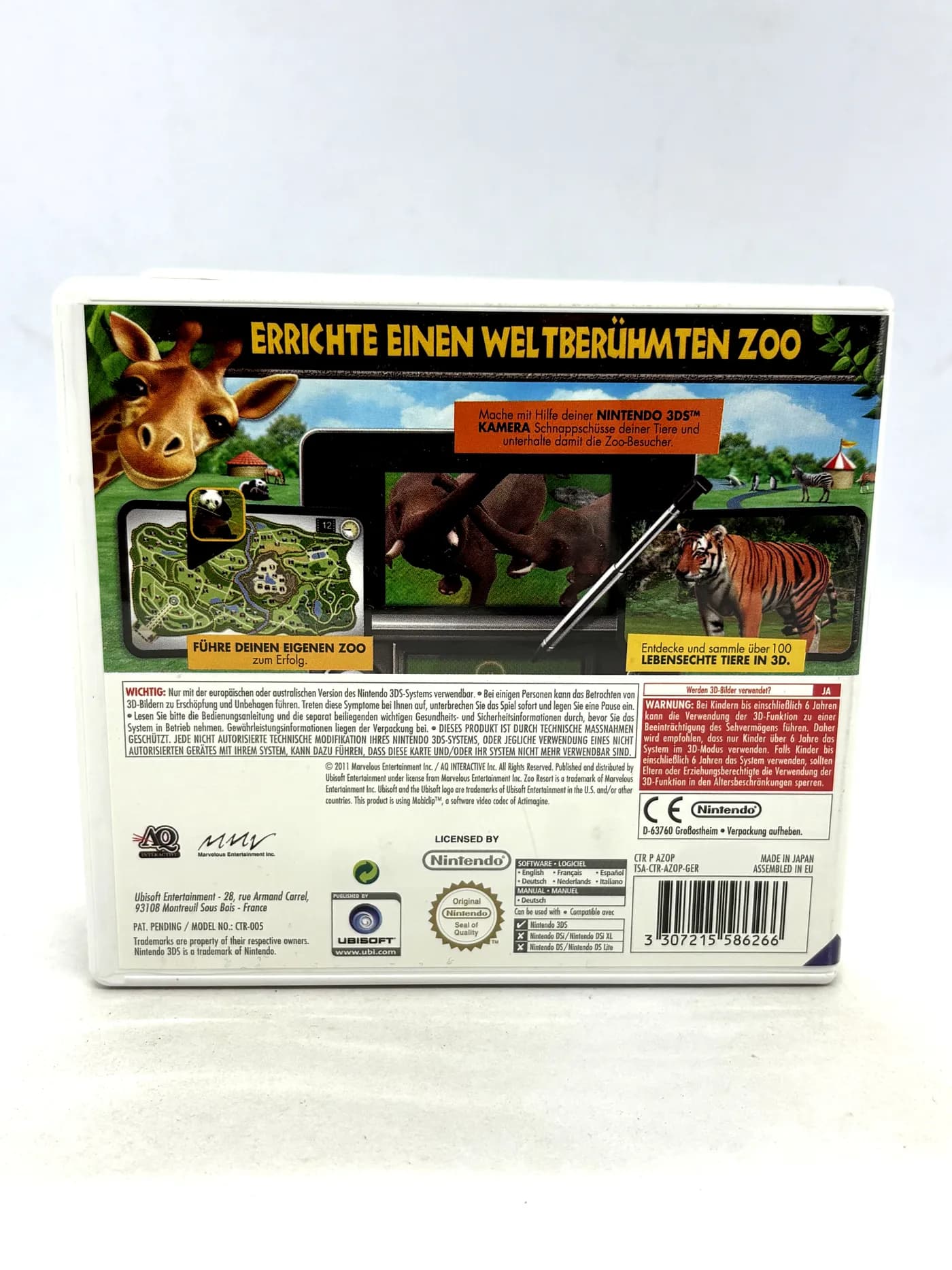 Zoo Resort 3D Nintendo 3DS