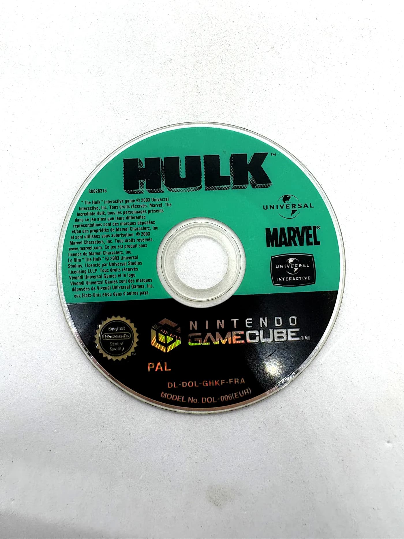 Hulk Nintendo GameCube (disc only)