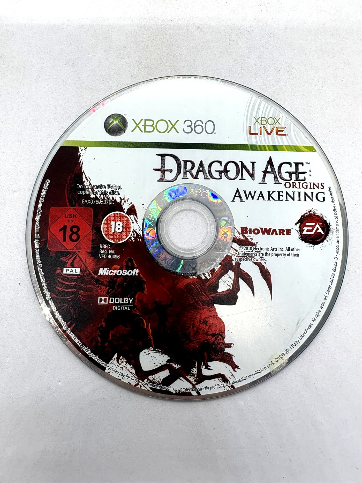 Dragon Age Origins Xbox 360 (disc only)