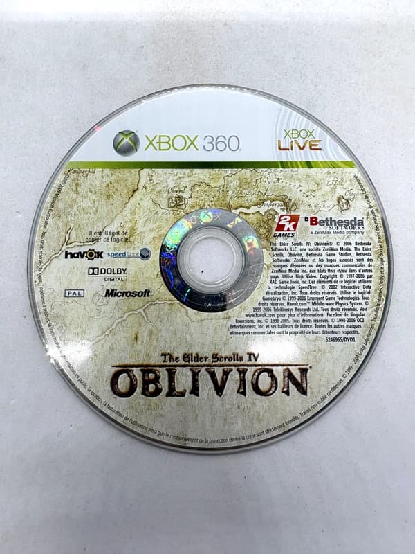 The Elder Scrolls IV: Oblivion Xbox 360 (disc only) (FR)