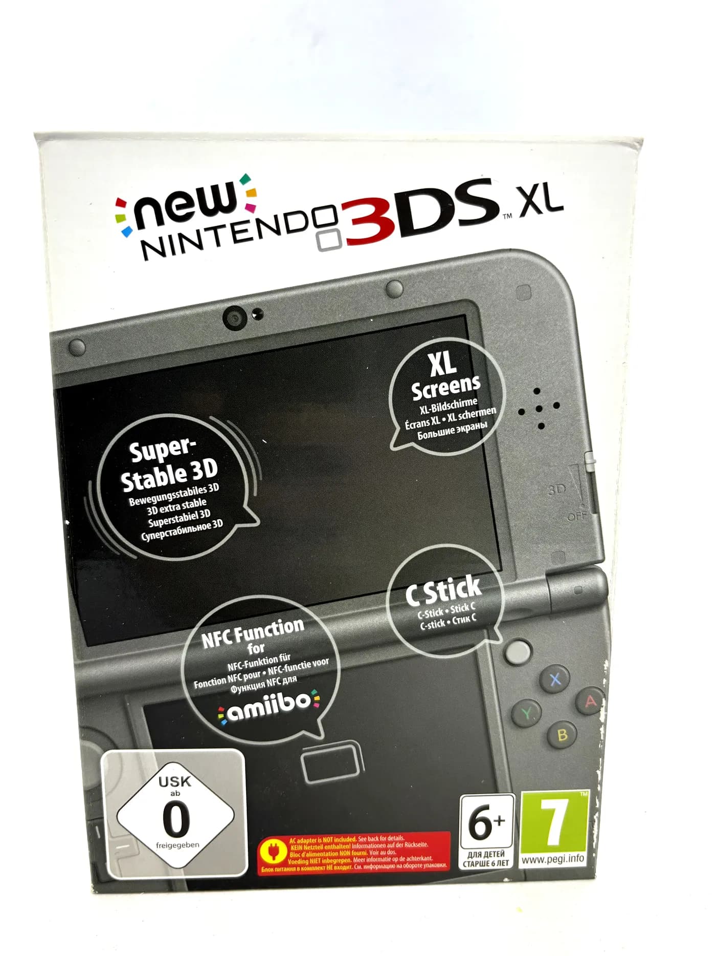 New Nintendo 3DS XL Metallic Black Console Complete in Box (Top IPS)