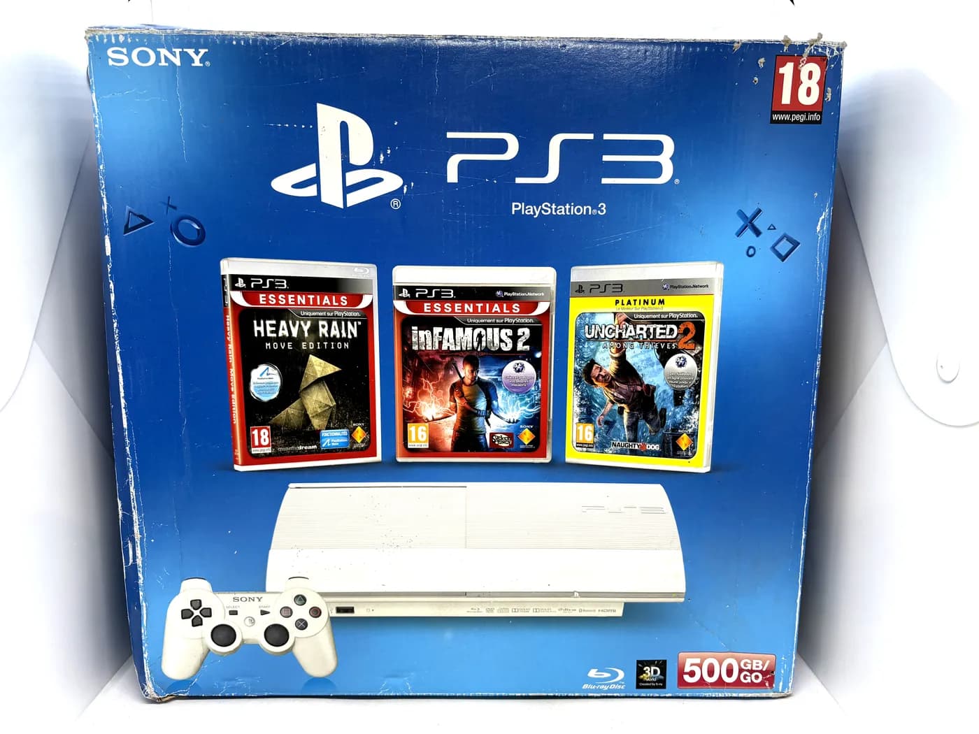 PlayStation 3 White CECH-4004C 500GB Console Complete Set