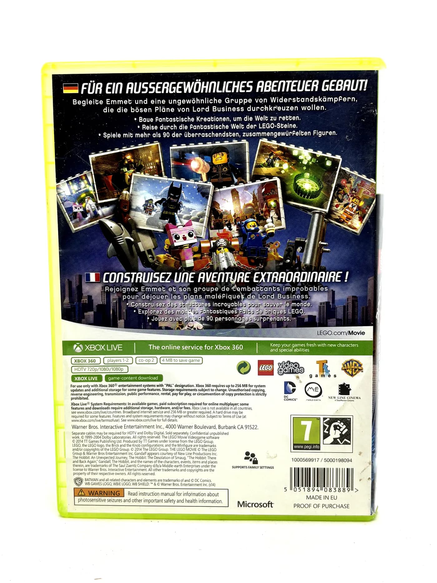 Lego Movie Xbox 360
