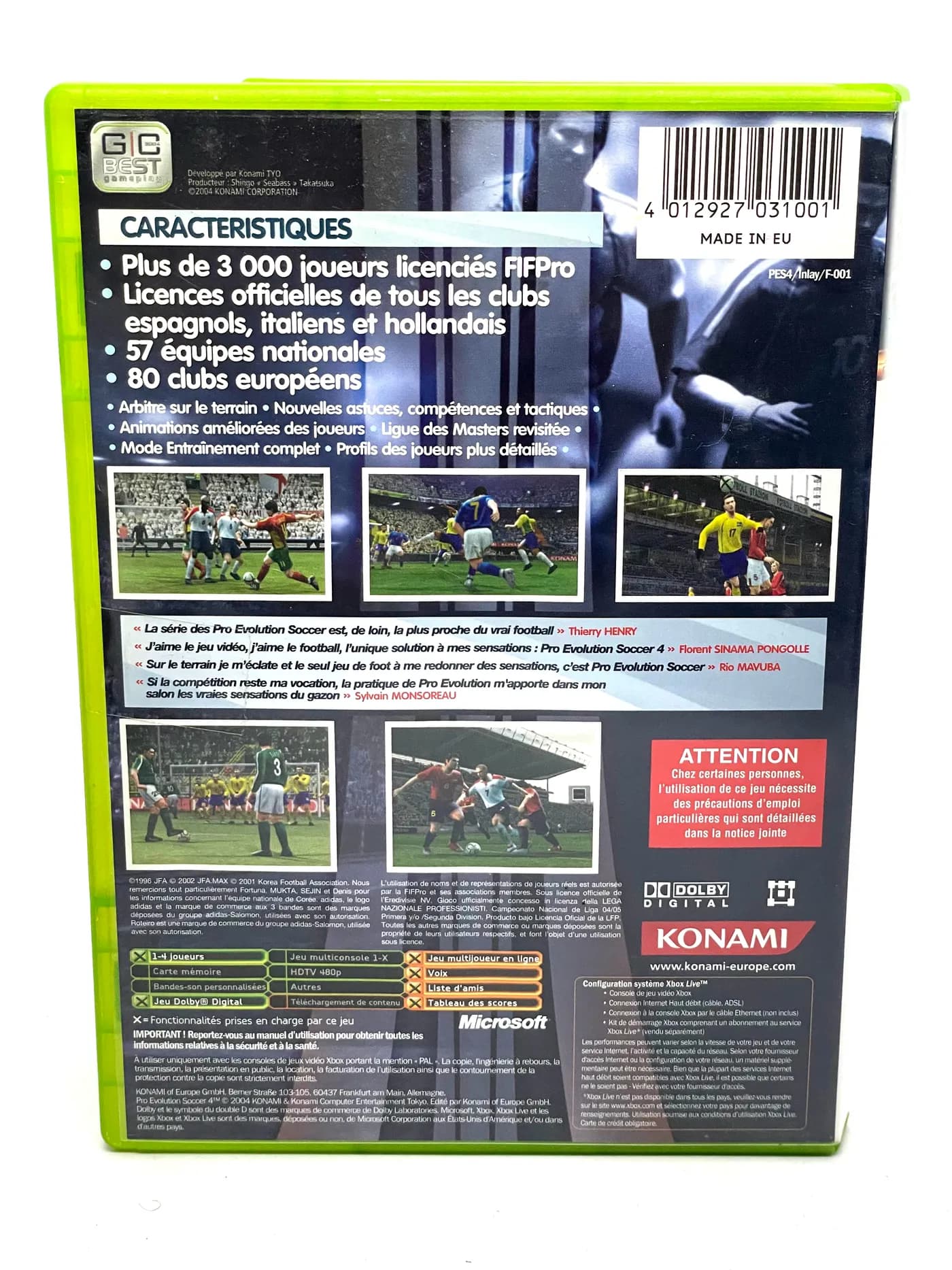 Pro Evolution Soccer 4 XBOX