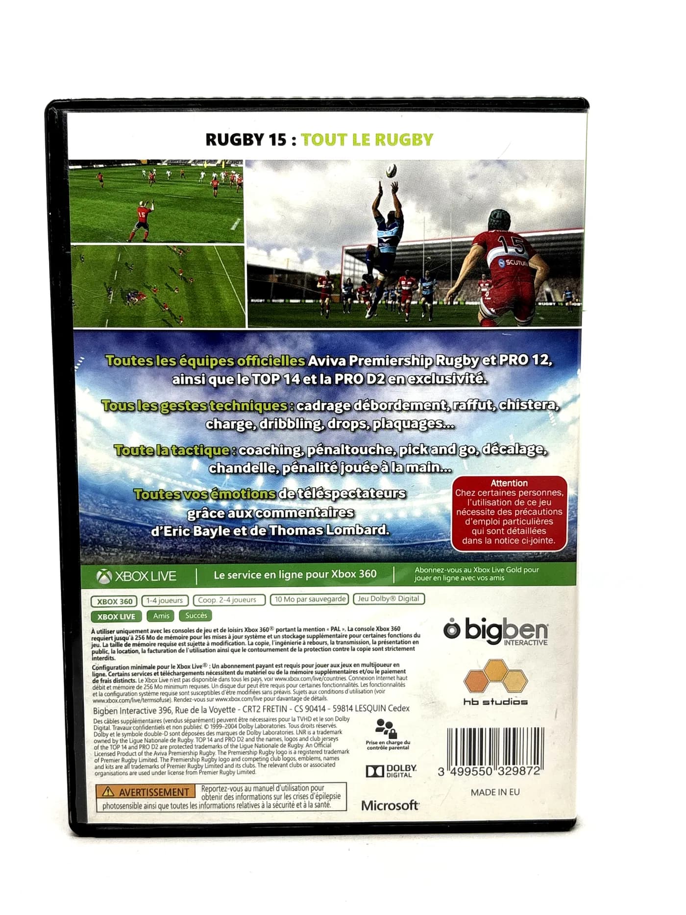 Rugby 15 Xbox 360