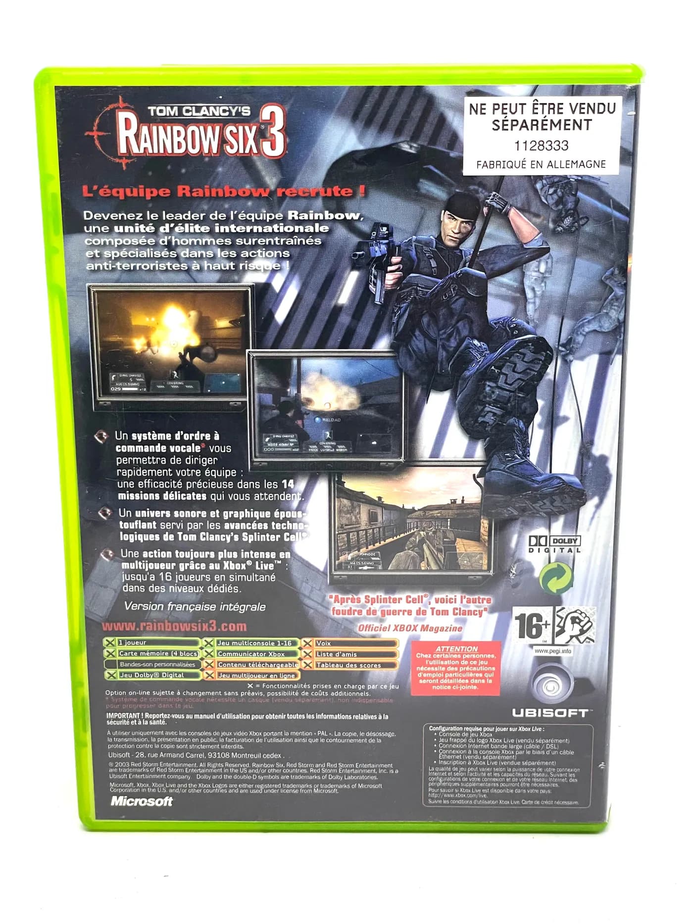 Tom Clancy's Rainbow Six 3 XBOX