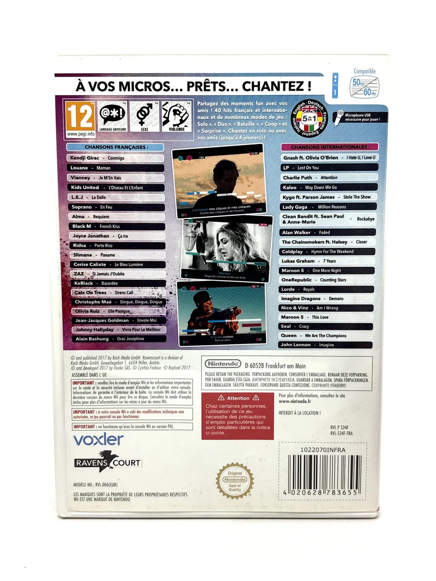 Let's Sing 2018 French and International Hits Nintendo Wii (FR)
