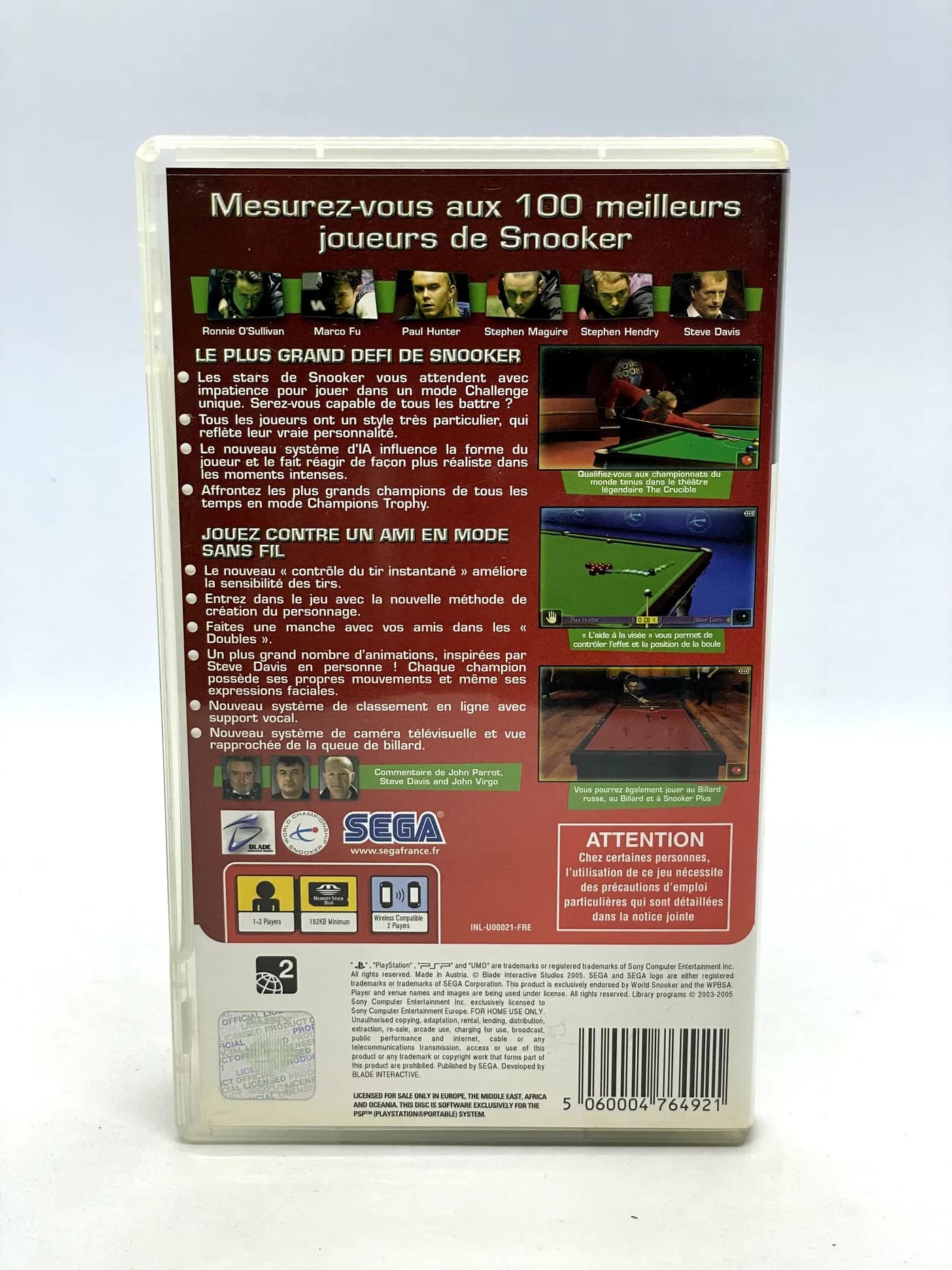 World Snooker Challenge 2005 PSP