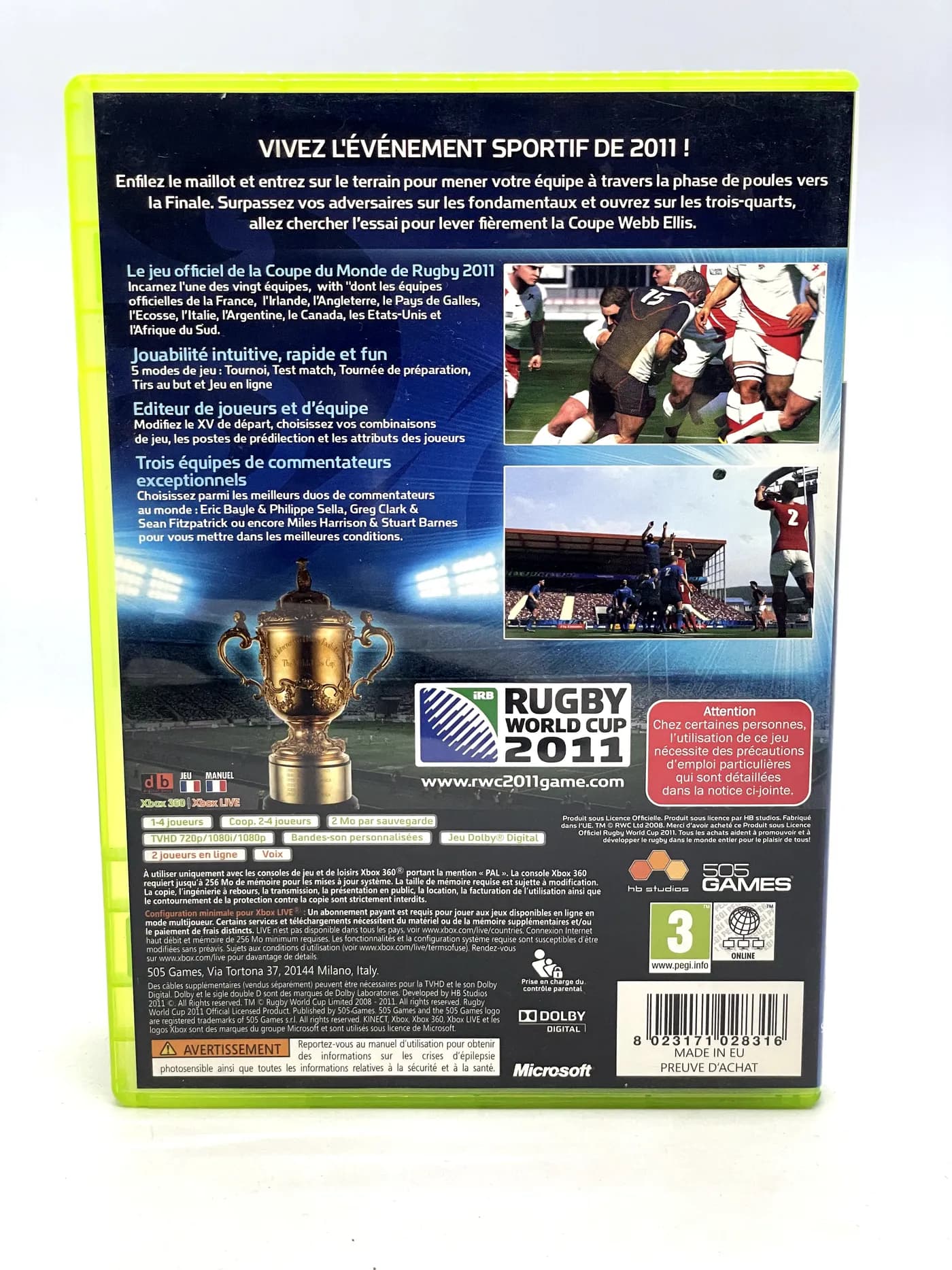Rugby World Cup 2011 Xbox 360
