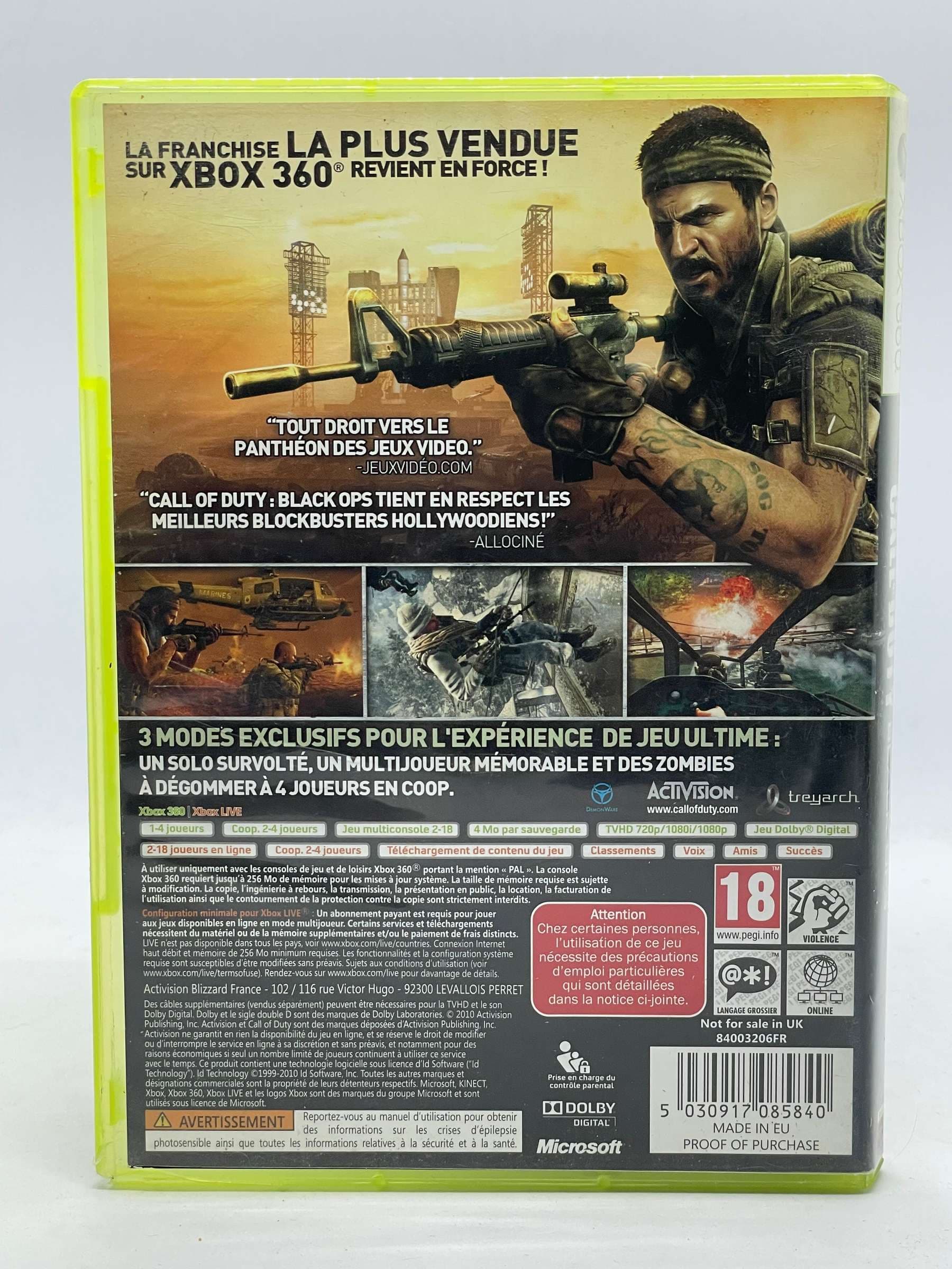 Call of Duty Black Ops XBOX 360 (FR)