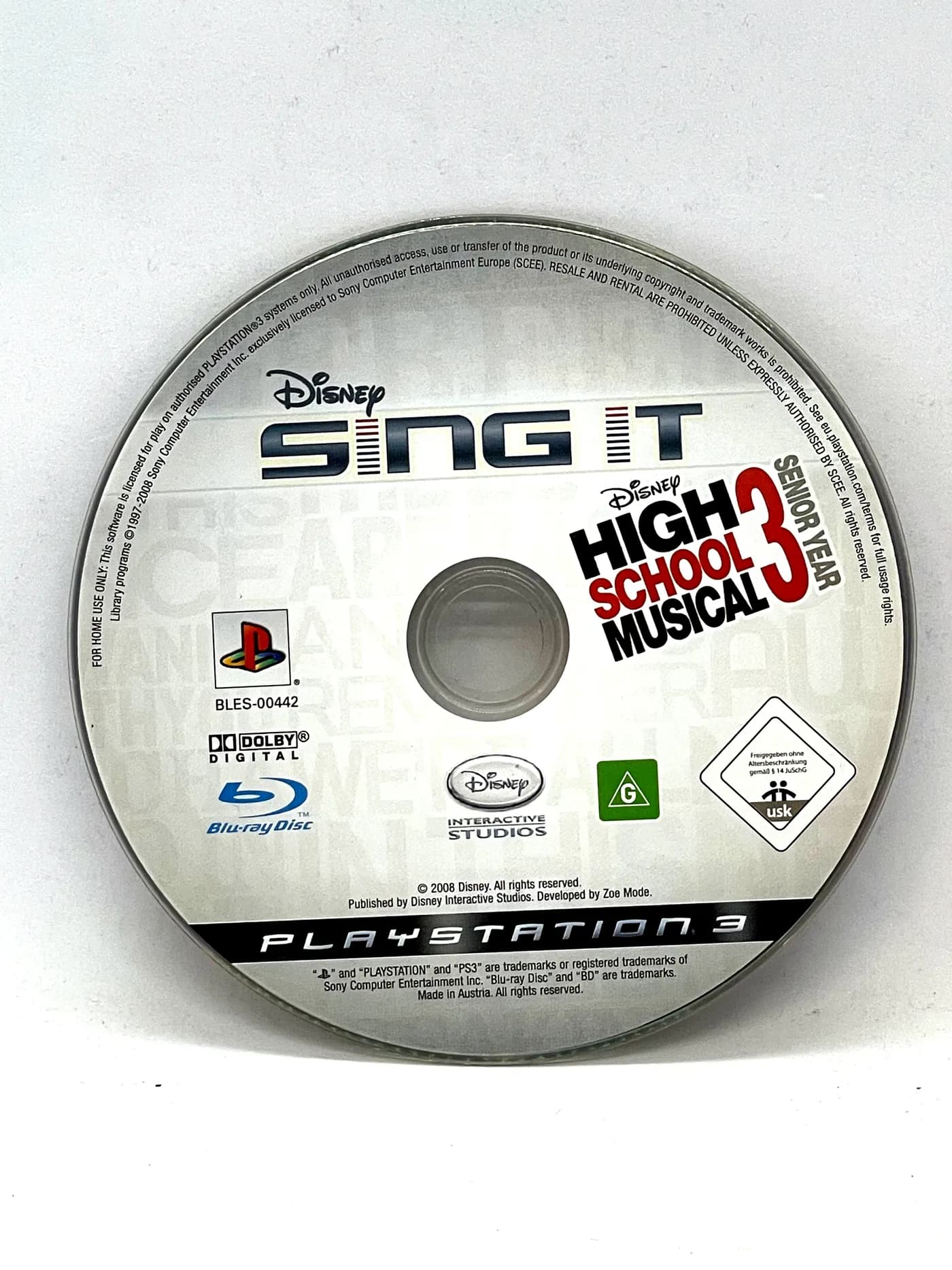 Disney Sing It High School Musical 3 PS3 (game only)