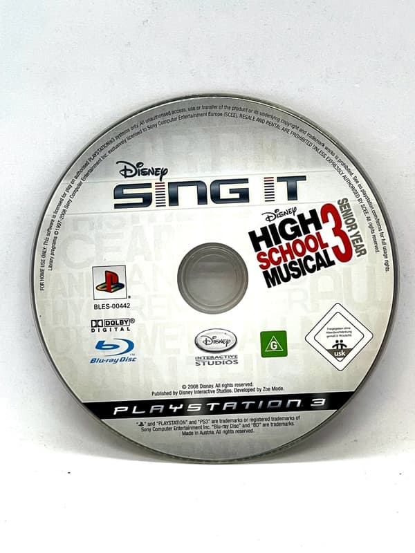 Disney Sing It High School Musical 3 PS3 (game only)