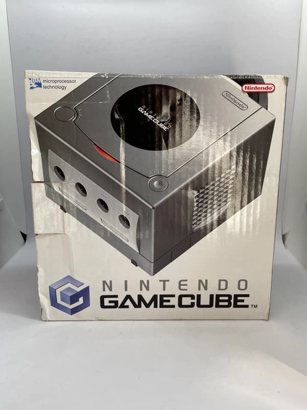 Nintendo GameCube Gray Console + Box + Manual Set
