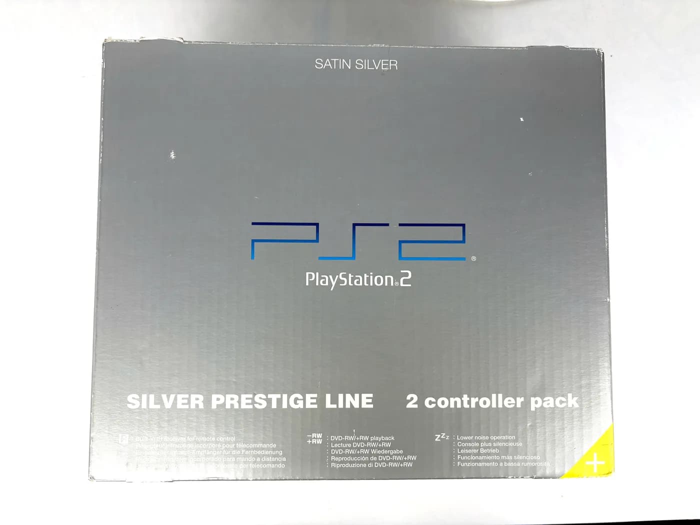 PlayStation 2 Satin Silver SCPH-50004 Prestige Line Console Complete