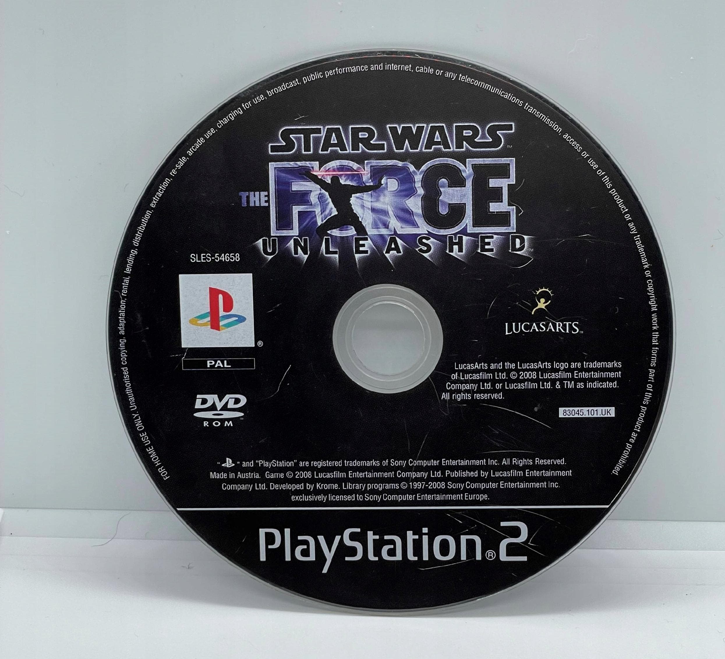 Star Wars The Force Unleashed PlayStation 2 PS2 CD