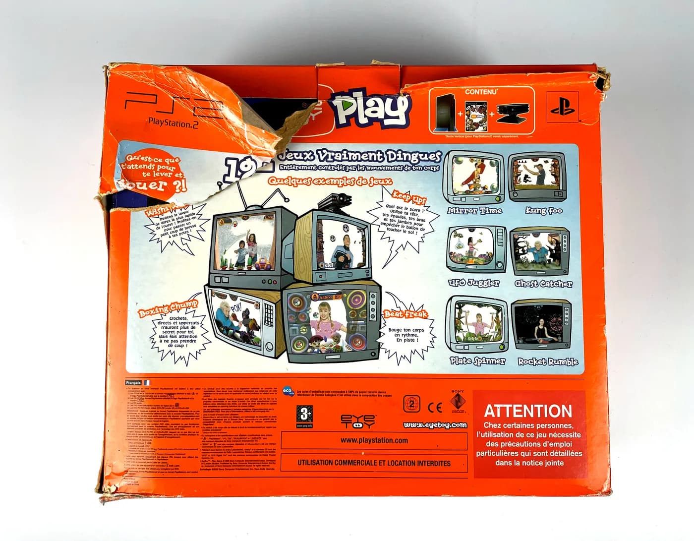 PlayStation 2 PS2 EyeToy Pack Console SCPH-50004 Complete