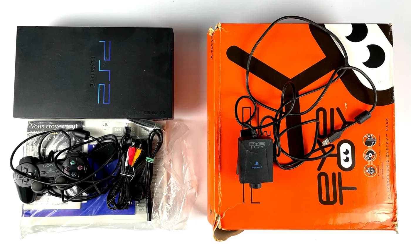 PlayStation 2 PS2 EyeToy Pack Console SCPH-50004 Complete