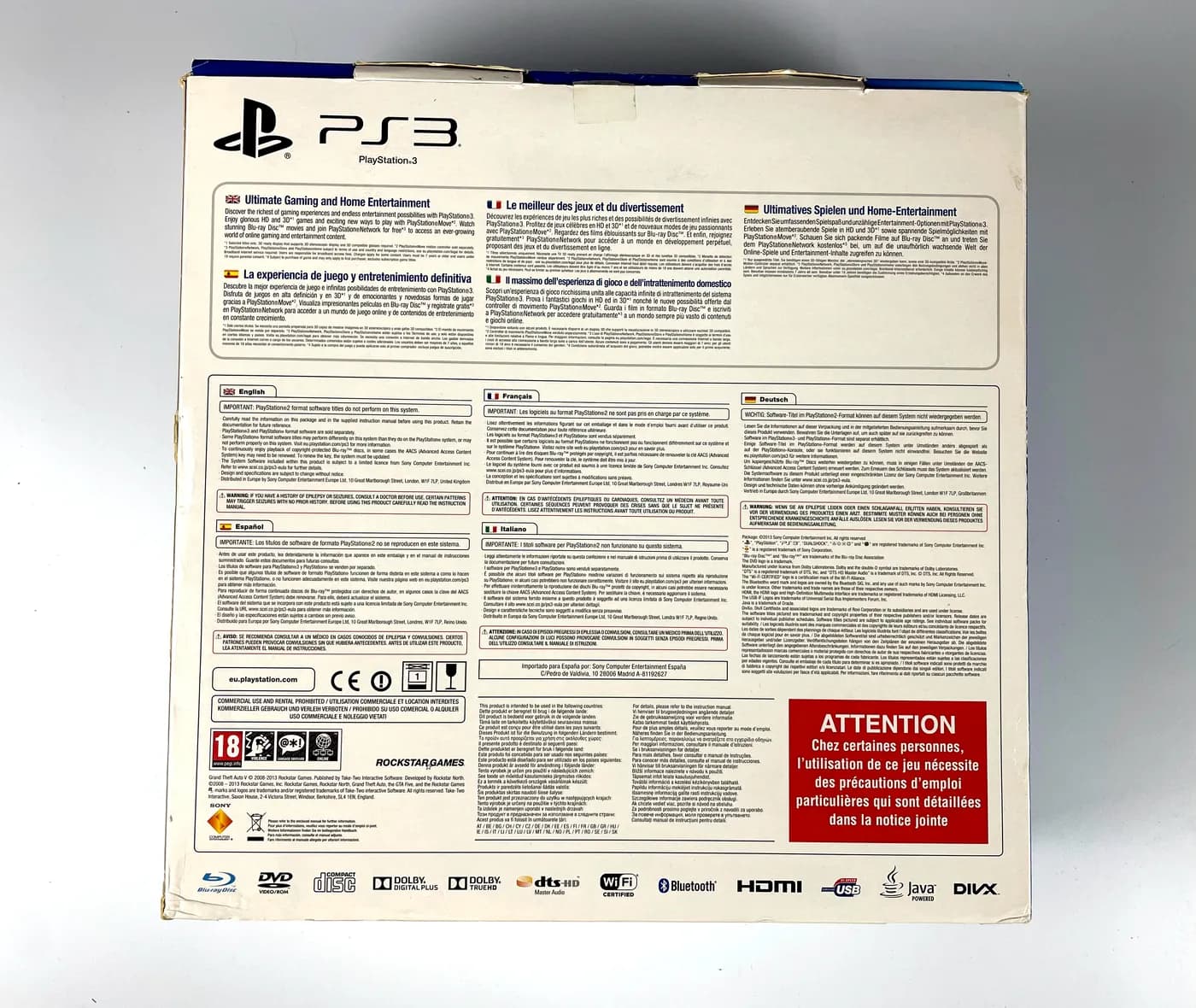 PlayStation 3 500GB CECH-4004C GTA V Pack Console Complete