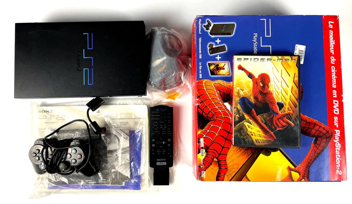 PlayStation 2 PS2 Spider-Man Pack Console SCPH-39004 Complete