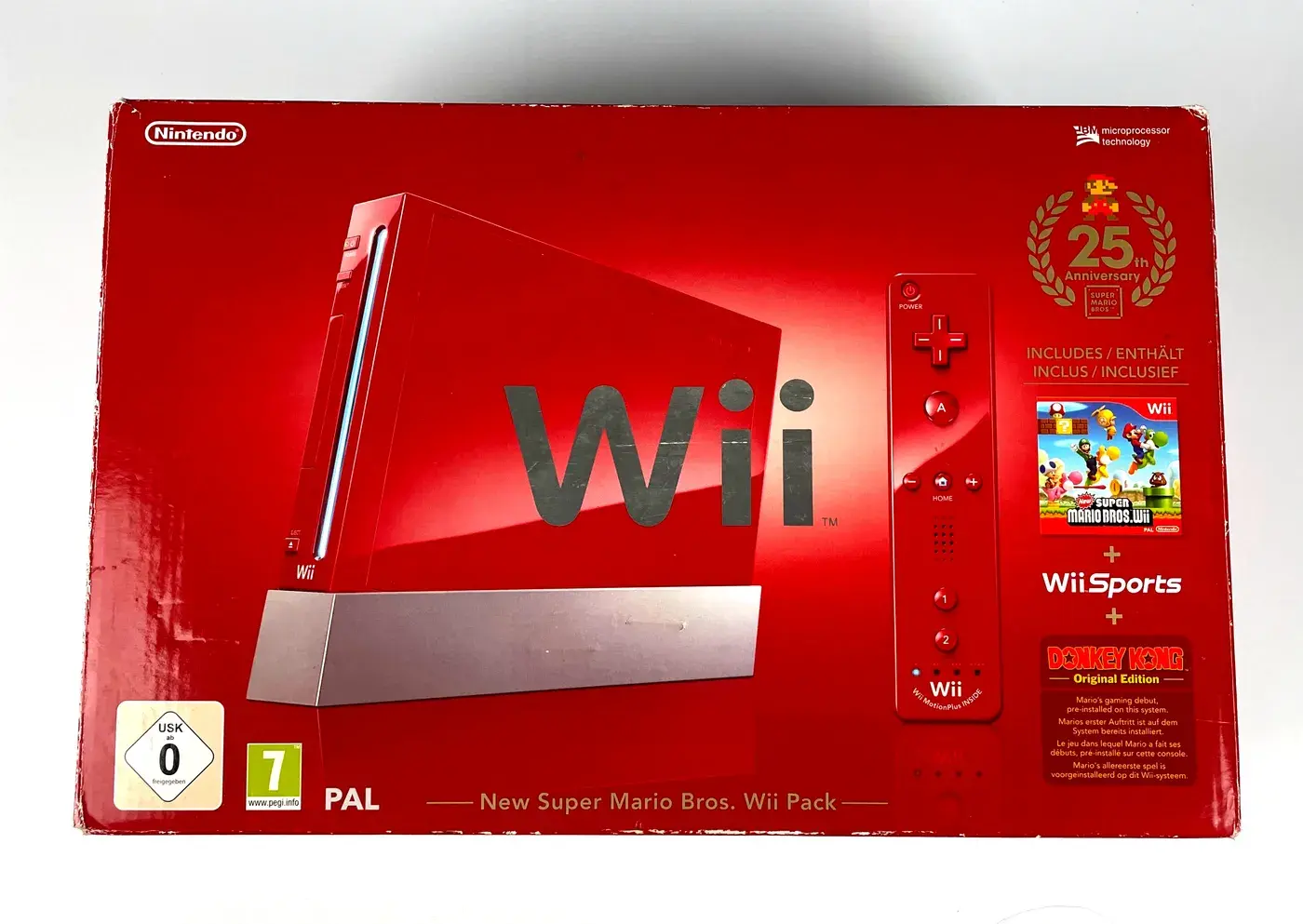 Nintendo Wii Red 25th Anniversary RVL-001 Console Complete