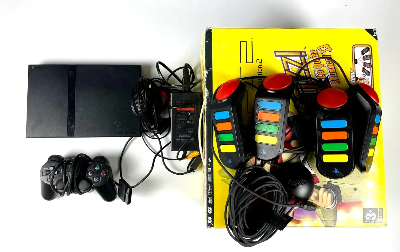 PlayStation 2 PS2 Slim Buzz Pack Console SCPH-77004 Complete