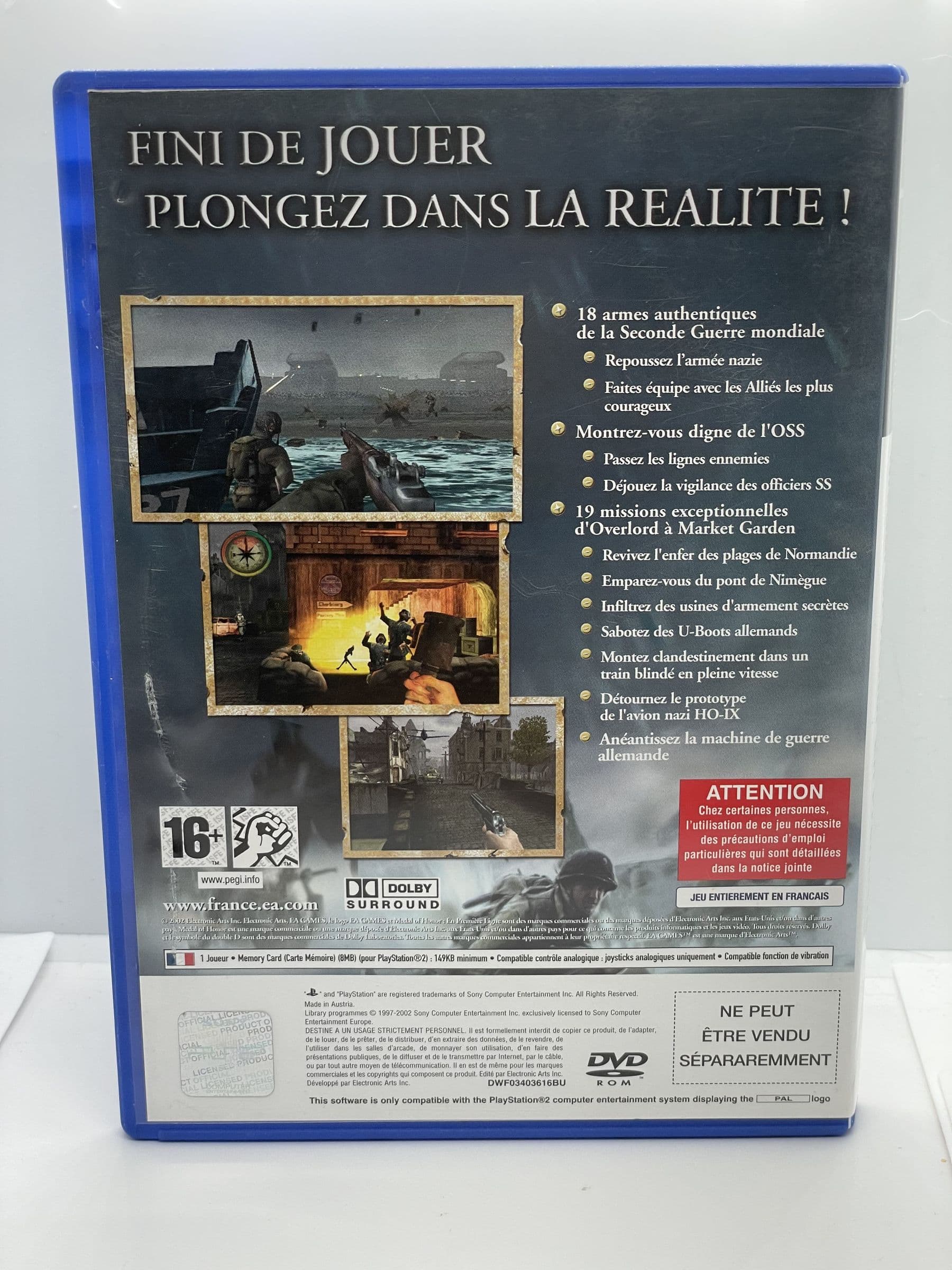 Medal of Honor Frontline PS2 (FR)