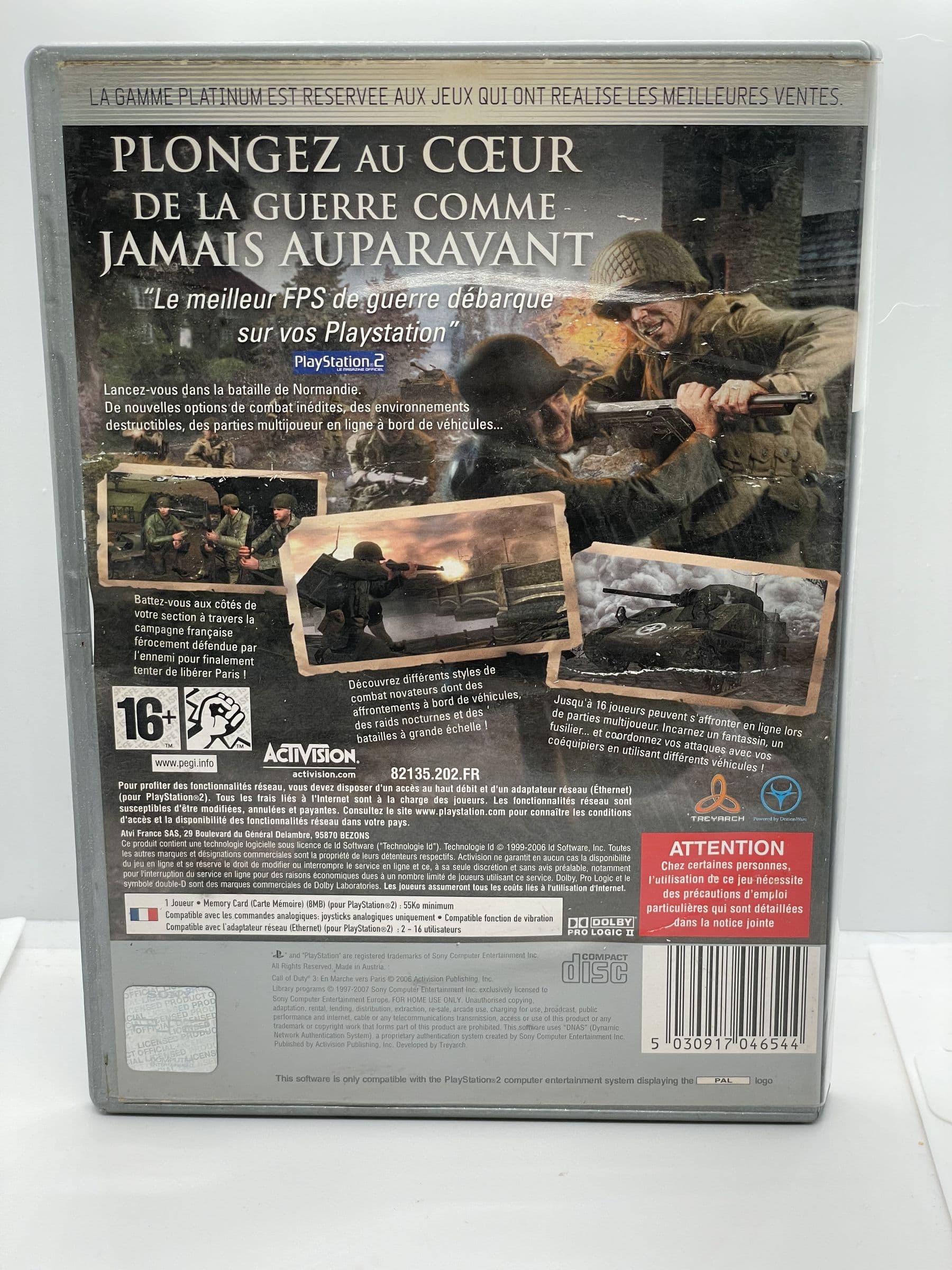 Call of Duty 3 PS2 (FR)