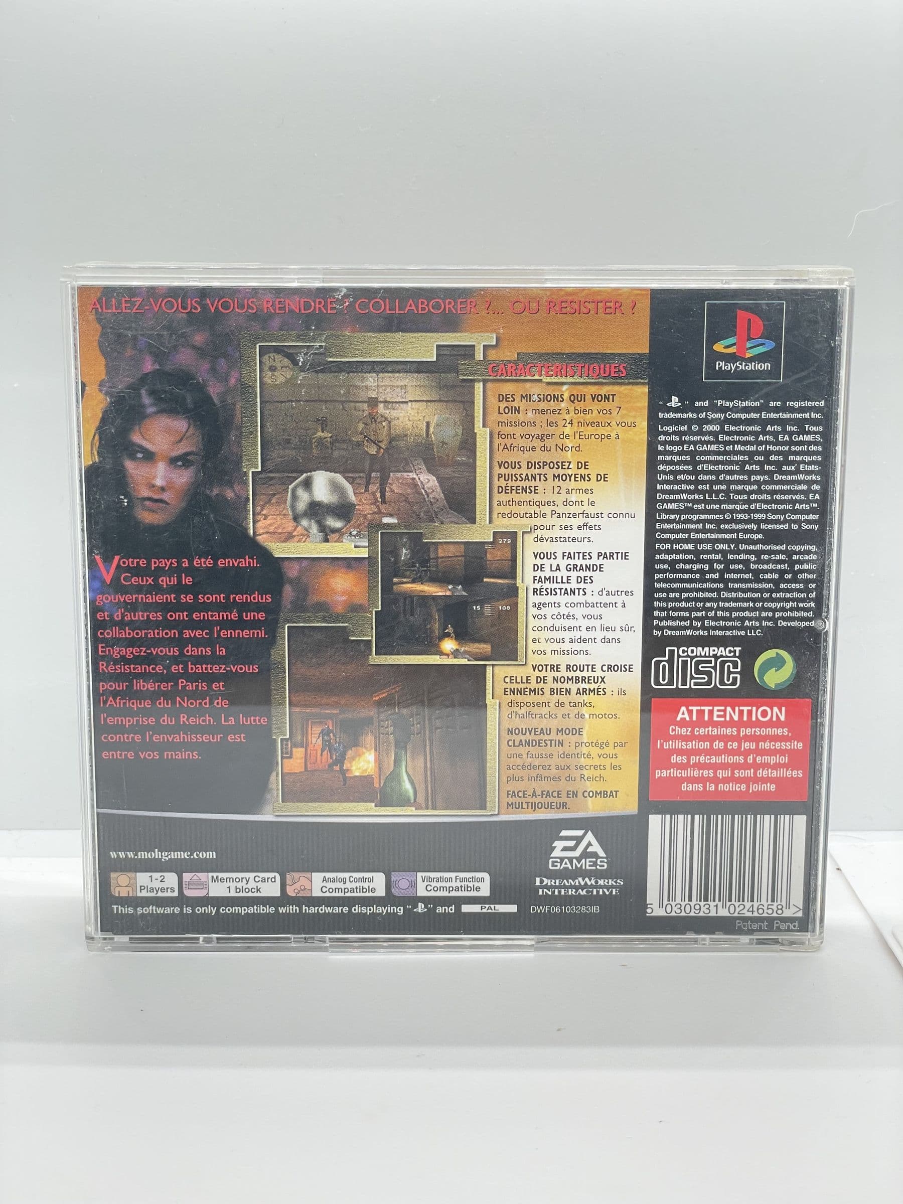 Medal of Honor Resistance PS1 (FR)
