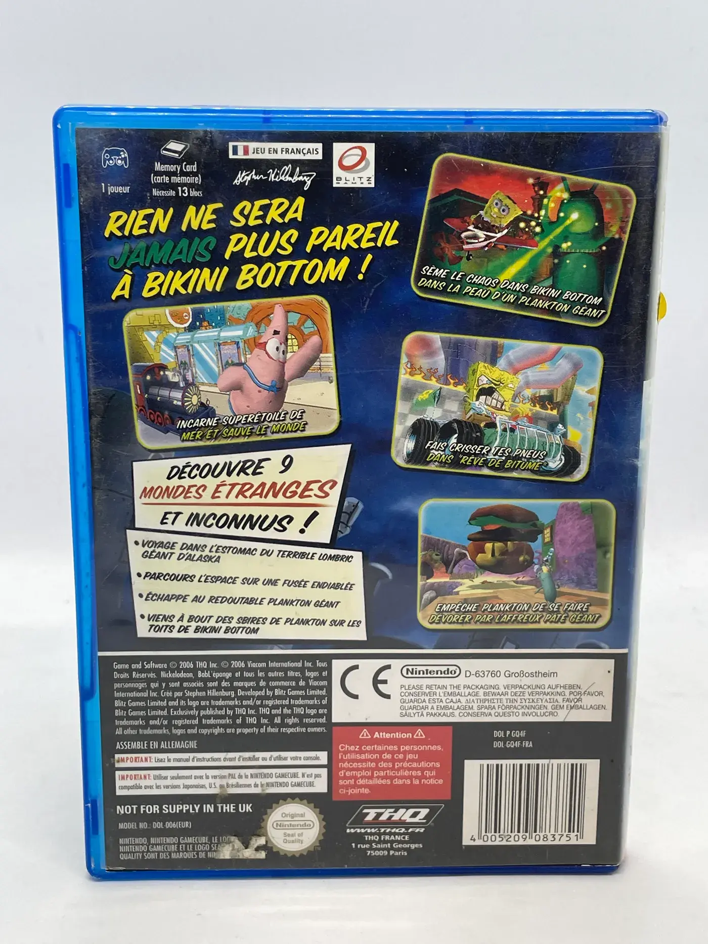 SpongeBob SquarePants Creature from the Krusty Krab GameCube (FR)