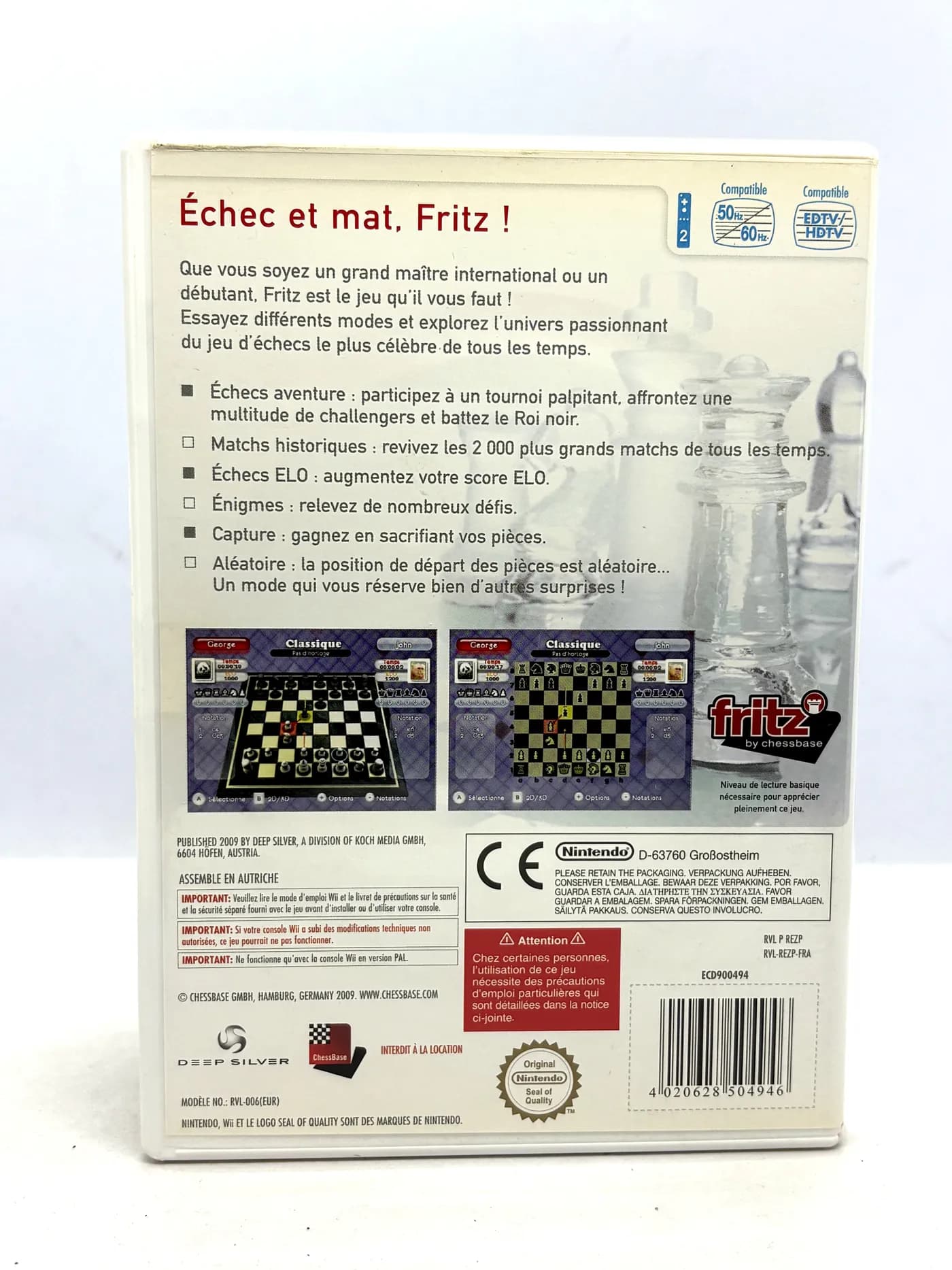 Fritz by Chessbase Nintendo Wii