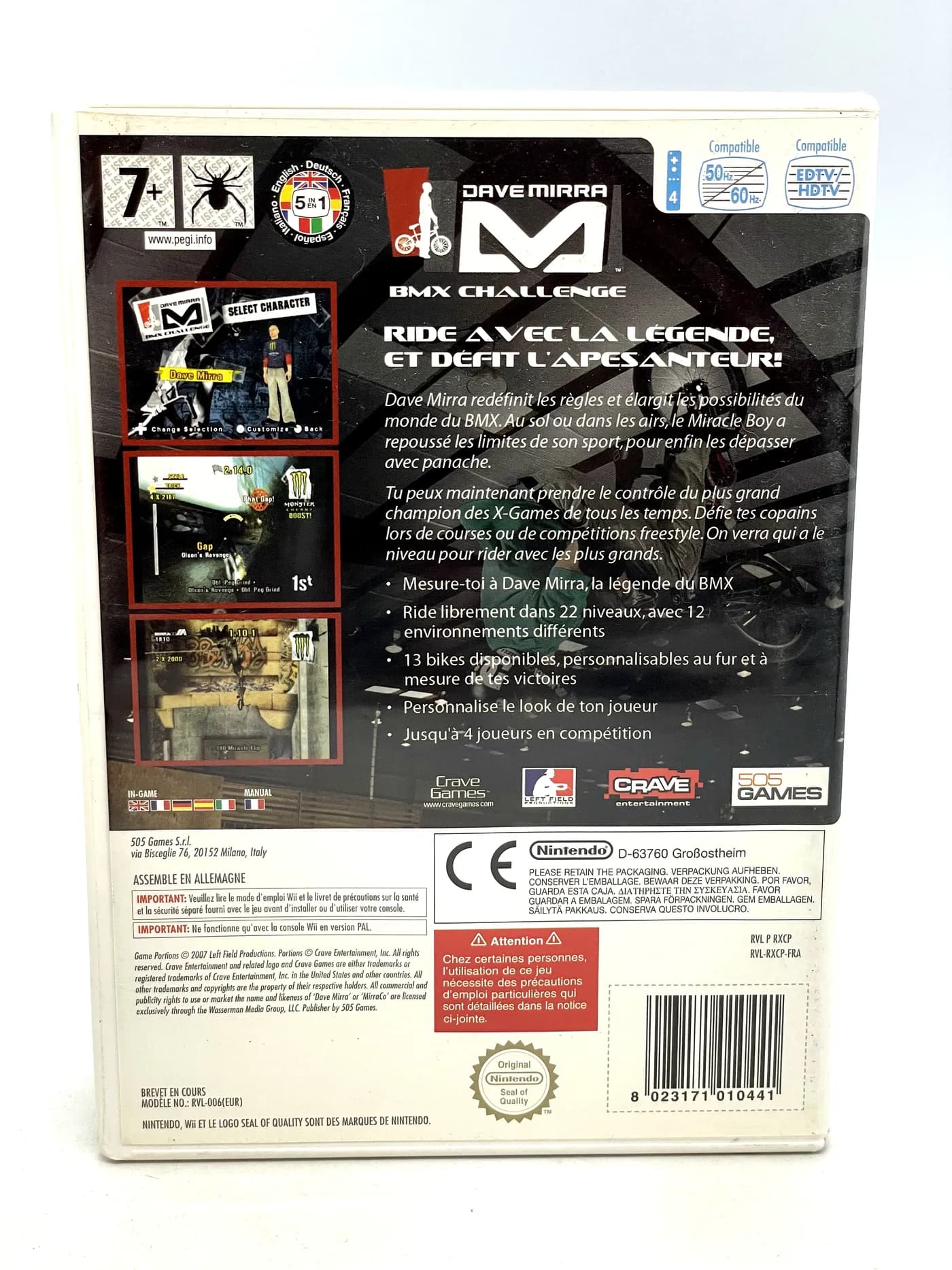 Dave Mirra BMX Challenge Nintendo Wii