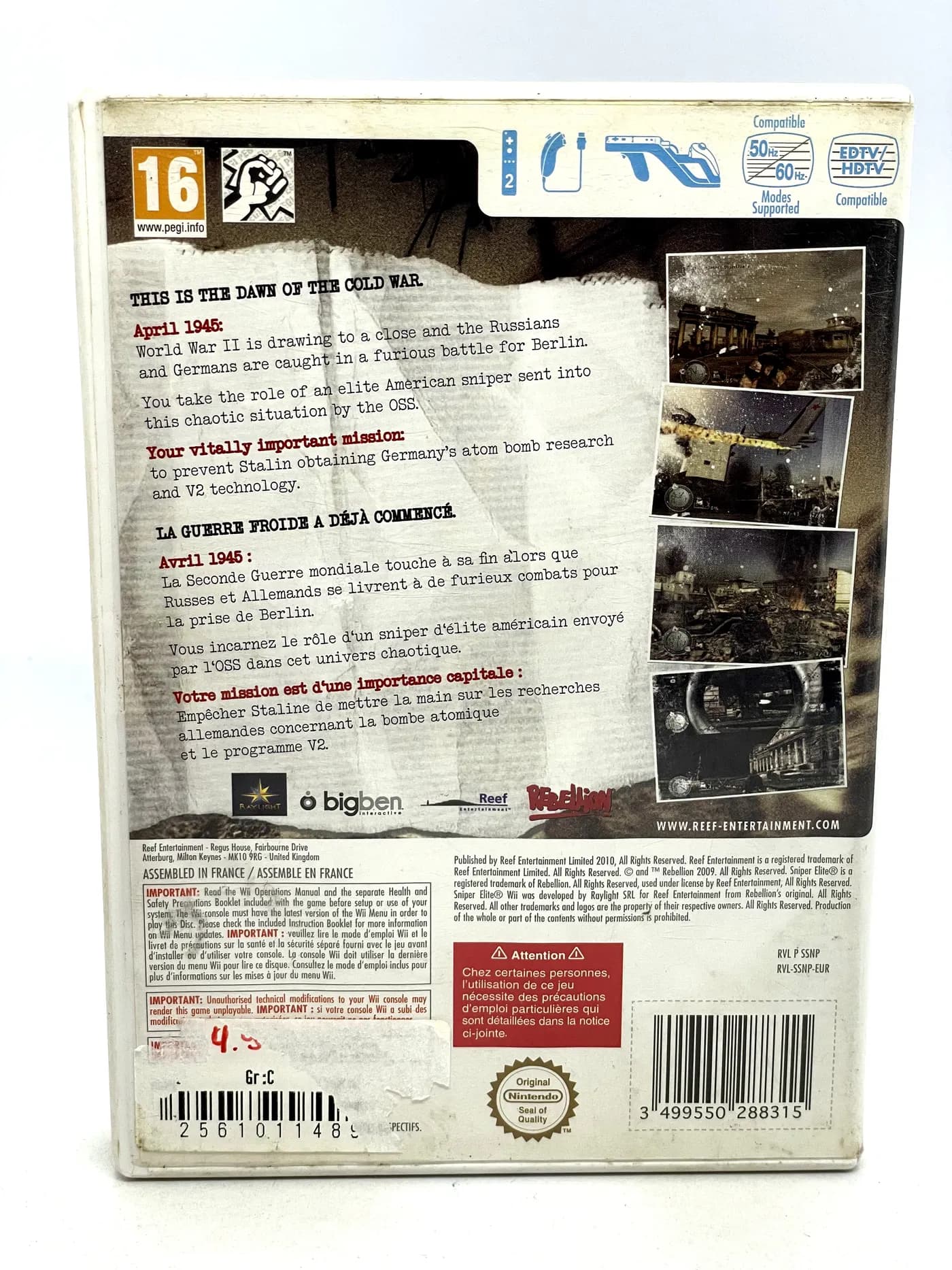 Sniper Elite Nintendo Wii