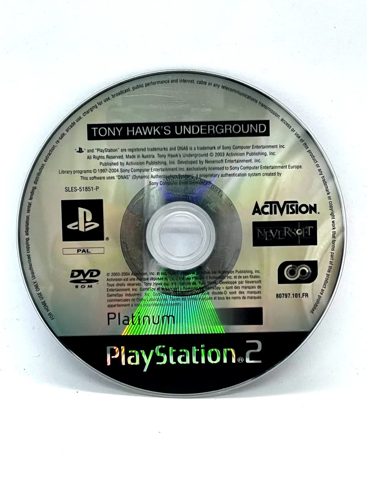 Tony Hawk's Underground PS2 (game only)