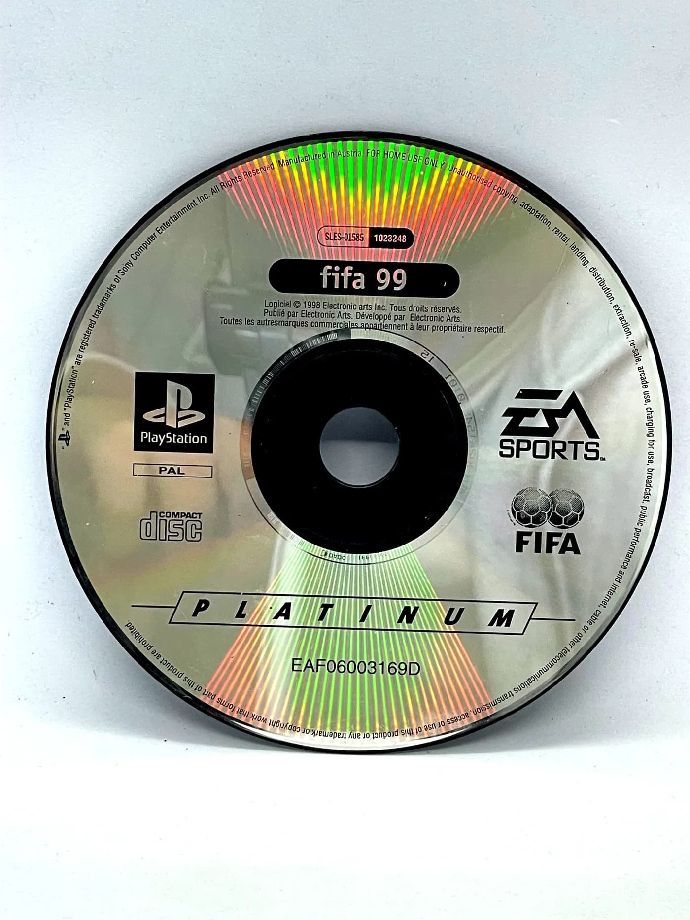 FIFA 99 PS1 PSX (game only)